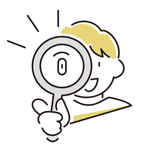 虫眼鏡を持つ子ども